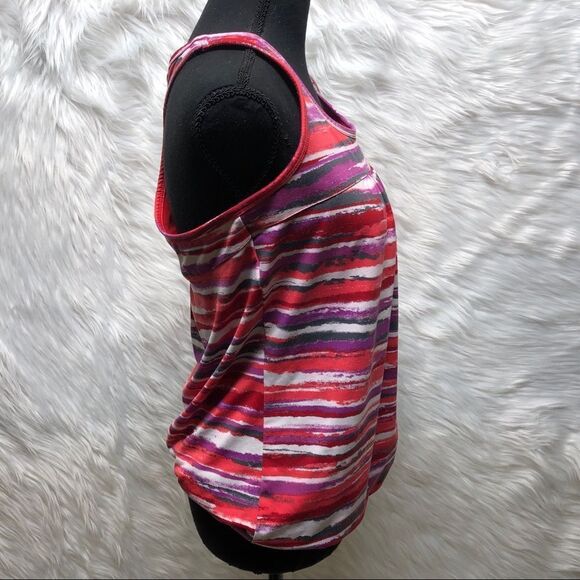 Athleta Top Size Large Vibrant Colors Built in Bra - Picture 7 of 13